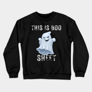 This Is Boo Sheet Ghost Retro Halloween Costume Crewneck Sweatshirt